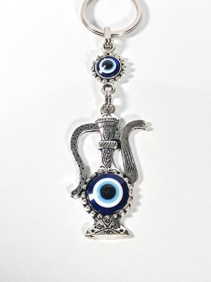 Moncuk Design Nazar Boncuklu Ibrik Figürlü Anahtarlık – Bereket, Koruma ve Geleneksel Sembol