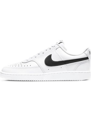 Unisex Nike Court Vison Low Next Nature Beyaz/Siyah Spor Ayakkabı Nefes Alabilir Yapı ile Koşu İçin İdeal