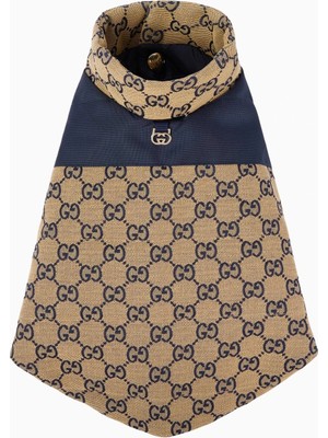 Gucci Gg Çift Taraflı Köpek Montu Bej/mavi