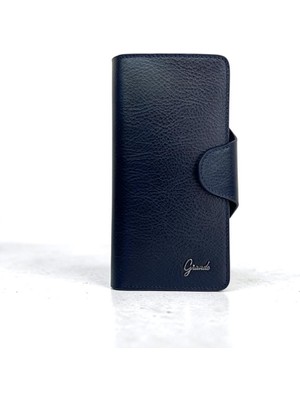 Grande Gerçek Deri Uniseks Cüzdan Ince Tasarım Büyük Boy