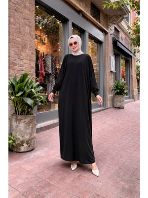 Comstar Kadın Premium Comfort Uzun Siyah Namaz Elbisesi