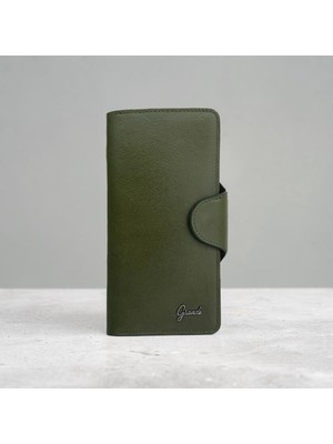 Grande Gerçek Deri Uniseks Cüzdan Ince Tasarım Büyük Boy