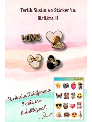 Birikiyedi 4'lü Set Jibbitz Terlik Süsü (Malzemesi Plastiktir)