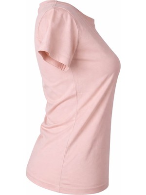 Trender 26YDT1000003 Taş Kadın T-Shirt Kiraz Nakış Baskı O Yaka