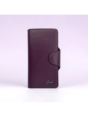 Grande Gerçek Deri Uniseks Cüzdan Ince Tasarım Büyük Boy