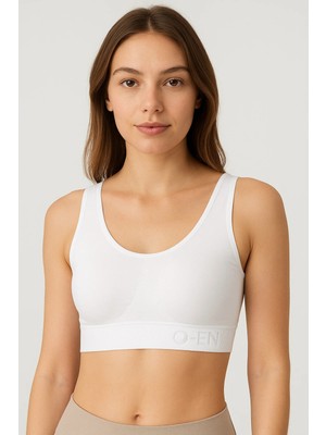 Q-En Pedli Kalın Askılı Günlük Nefes Alabilen Bambu Büstiyer