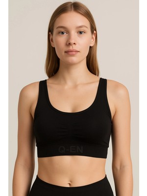 Q-En Pedli Kalın Askılı Günlük Nefes Alabilen Bambu Büstiyer