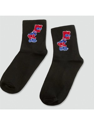 SiHako Siyah Kolej Çorap 8*28