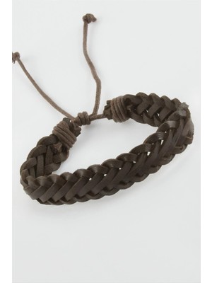 SiHako Örgülü Vinlex Deri Bileklik