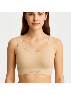 Q-En Pedli Kalın Askılı Günlük Nefes Alabilen Bambu Büstiyer