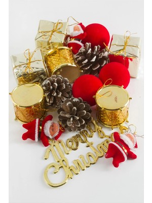 SiHako 16 Adet Karışık Büyük Boy Yılbaşı Ağaç Süsü