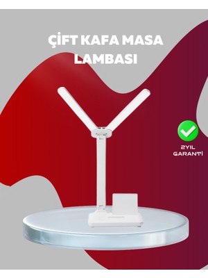 Kısılabilir LED Masa Lambası - Kalemlik Telefon Standı ve Okuma Işığı Bir Arada