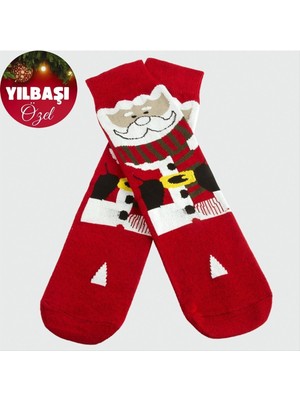 SiHako Noel Baba Yılbaşı Penye Çorap