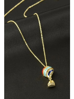 SiHako Uçan Balon Zirkon Taşlı Kolye