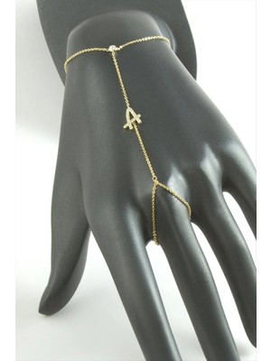 SiHako Harf Zirkon Taşlı Lüks Çelik Şahmeran