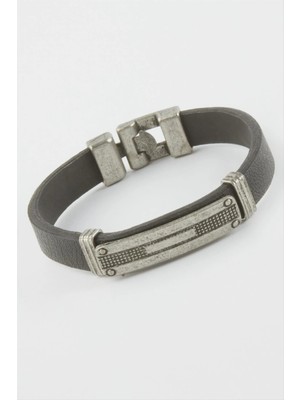 SiHako Dikdörtgen Suni Deri Bileklik