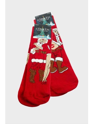 SiHako Noel Baba Yılbaşı Penye Çorap