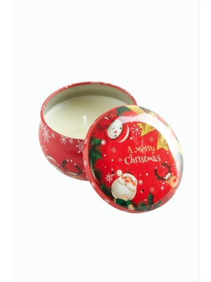 SiHako Noel Baba Yılbaşı Kapaklı Mum 6 cm
