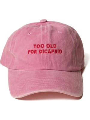 Nome Studio Nakışlı Şapka Mor Too Old For Dicaprio Yıkamalı Kumaşlı ve Yazı Nakışlı Şapka Pamuklu Siperlikli Ayarlı Şapka Günlük Tarz