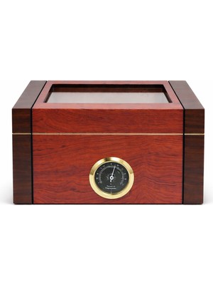 Falconetti Sedir Ağacı Kahverengi Camlı Humidor Puro Kutusu RD66KHV
