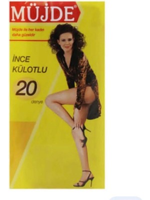 Müjde 3 Lü 20 Denye Mat Ince Kilotlu Çorap 86 Numara Vizon