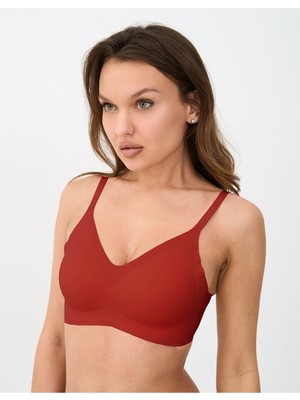 Alya Underwear Kadın Hafif Dolgulu Ince Askılı Dikişsiz Lazer Kesim Hayalet Sütyen