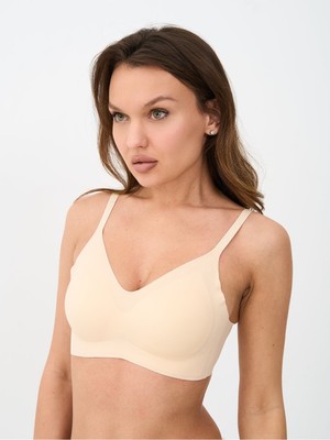 Alya Underwear Kadın Hafif Dolgulu Ince Askılı Dikişsiz Lazer Kesim Hayalet Sütyen