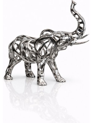 Noya Lighting Dekoratif Objeler - Modern Dekor Ürünleri - Fil Figürü - Filli Biblo - Metal Lüks Dekoratif 26CM