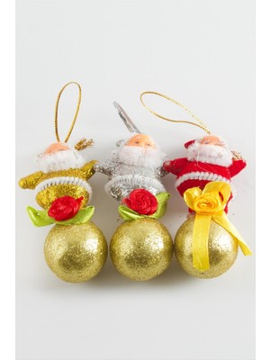 SiHako 3 Adet Noel Baba Yılbaşı Ağaç Süsü