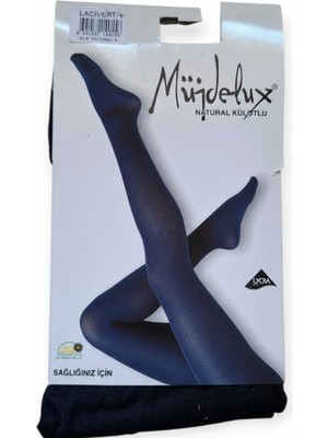 Müjde Kadın Lacivert Pamuklu Kalın 80 Denye Külotlu Çorap