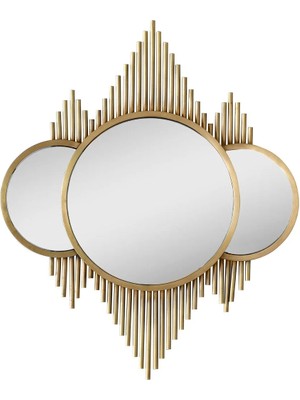 Muva Concept Triaura Metal Gold 80X100 Yuvarlak Ayna