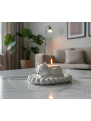 Yasmella Home Dekoratif Kedi Mumluk