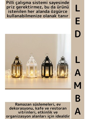 Wintoup #ledışık Ramazan Masa Süsleme Hediyelik Dekoratif Osmanlı Islami Altıgen Açık Kubbe Pilli LED Lamba