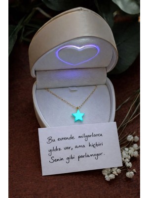 Soprano Gece Parlayan Yıldız Kolye 925 Ayar Gümüş