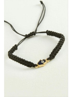 Zero Land Storozal Ftm Ana Eli Makrome Ip Bileklik - Siyah