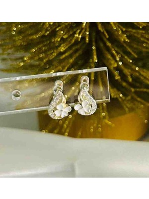 Generic Şık Tasarım 925 Ayar Gümüş Mineli Çocuk Küpe- Model: 002