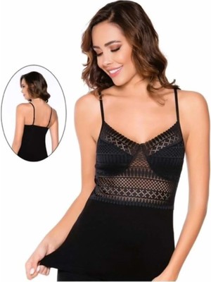 Belinay 6003 Askısı Ayarlanabilir Dantelli Atlet