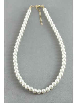 Zero Land Storozal 8 mm Inci Kolye - Beyaz