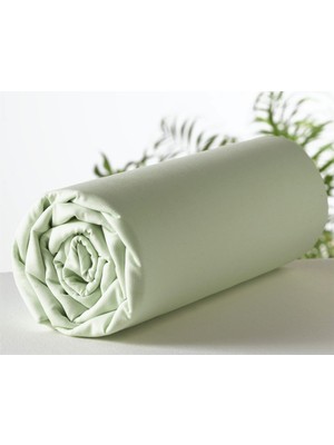 Maki Home %100 Pamuklu Açık Yeşil 100X200+50X70 Tek Kişilik Lastikli Çarşaf Takımı