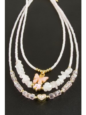 Zero Land Storozal Miyoki Boncuk Küp Kristal Kolye 1 Adet - Pembe