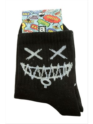 Zero Land Storozal Canar Kolej Çorap 8*28 - Siyah