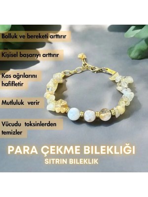 Bonicce Bereket Taşı - Sitrin Taşı Gerçek Doğal Taş Bileklik