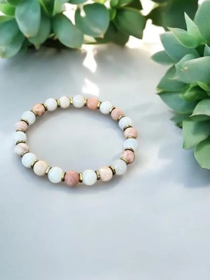 Bonicce Güneş ve Ay Taşı Gerçek Doğal Taş Bileklik