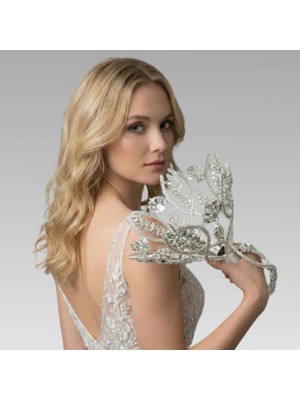 Magic Tiara El Yapımı Kristal Gelin Buket Tutucu – Sahne & Özel Gün Aksesuarı