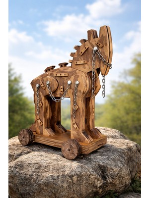 Gökçen Hobi Tahta At Truva Atı 30 cm