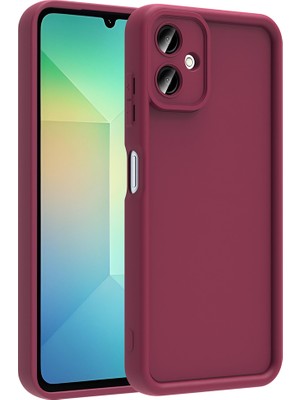 Ottonova Galaxy A07 Kılıf Kamera Korumalı Zore Ananas Kapak - Mürdüm