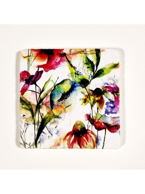 Özgürce Doğal Taş Dekoratif Banyo Gider Kapağı Süsü 10X10 cm