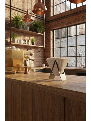 Feyza Design Lazer Kesim Metal Filtre ve Kahve Köşesi Organizer Seti