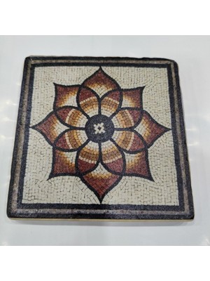 Özgürce Doğal Taş Dekoratif Banyo Gider Kapağı Süsü 10X10 cm