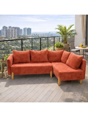 Lotus Port Mobilya Köşe Koltuk Peluş Kumaş